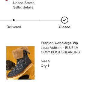 Luis Vuitton-BLUE LV COSY BOOT SHEARLING